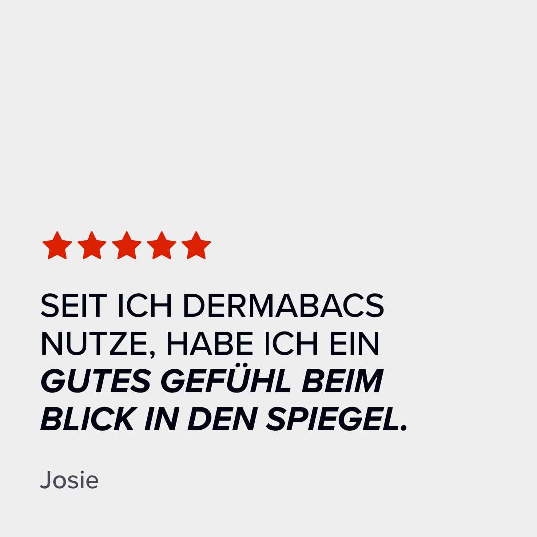 Positive Kundenbewertung zu Dermabacs® von mybacs®