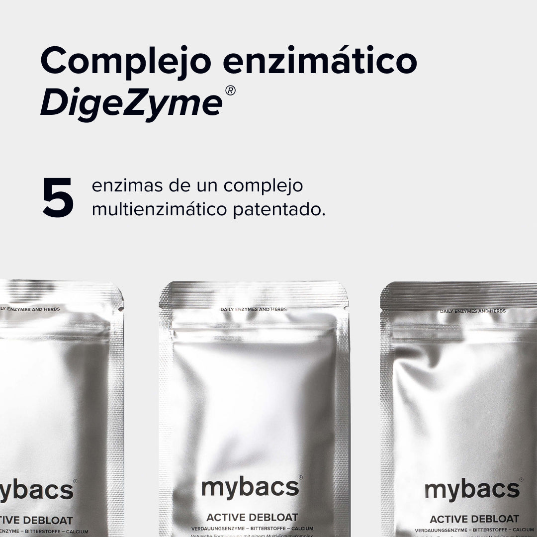 Active Debloat de mybacs con el complejo enzimático patentado DigeZyme®.