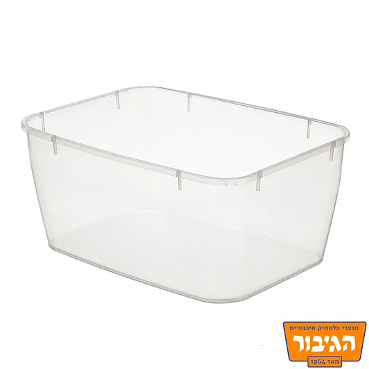 מיכל 2 ליטר שקוף 50 יח' ללא מכסה