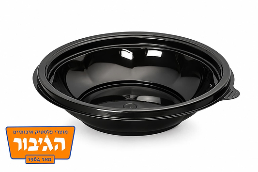 קערה שחורה 500 מ"ל 400 יח' ללא מכסה רול מרקט Roll Market