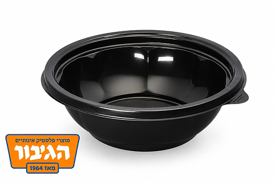קערה שחורה 750 מ"ל 400 יח' ללא מכסה רול מרקט Roll Market