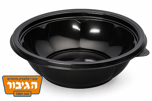 קערה שחורה 1000 מ"ל 400 יח' ללא מכסה רול מרקט Roll Market