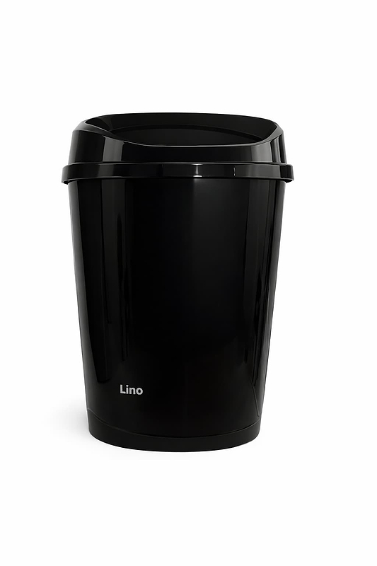 LINO פח אשפה נתלה 12 ליטר שחור רול מרקט Roll Market