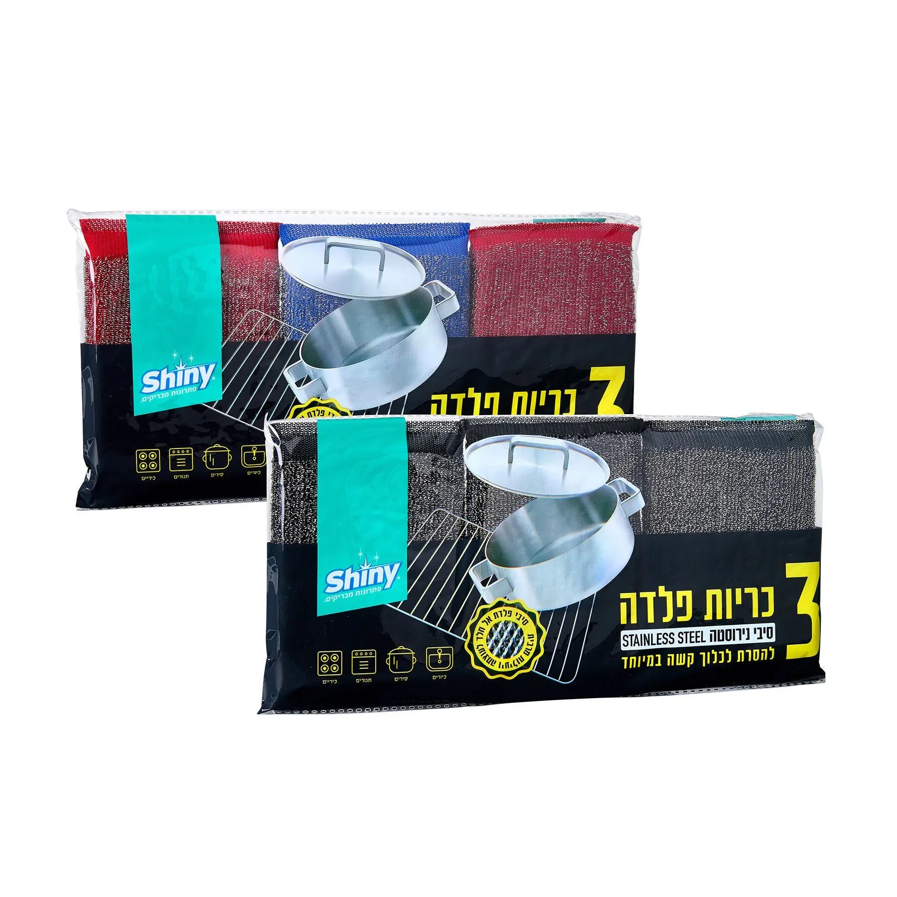 כריות ברזל לקרצוף חזק 3 יח' רול מרקט Roll Market