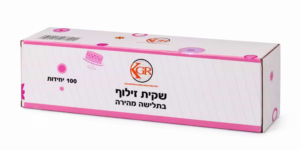 שקיות זילוף גדולות בקופסה 100 יח׳ רול מרקט Roll Market