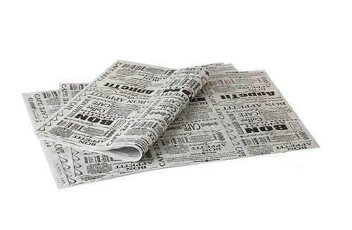 נייר פרגמנט לבן דמוי עיתון 30X40 ארוז 1000 יחידות