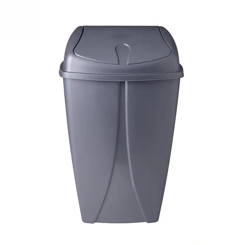 פח שובך אפור 10 ליטר עם מכסה
