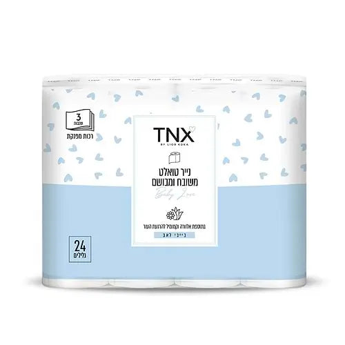TNX נייר טואלט תלת שכבתי 24 גלילים
