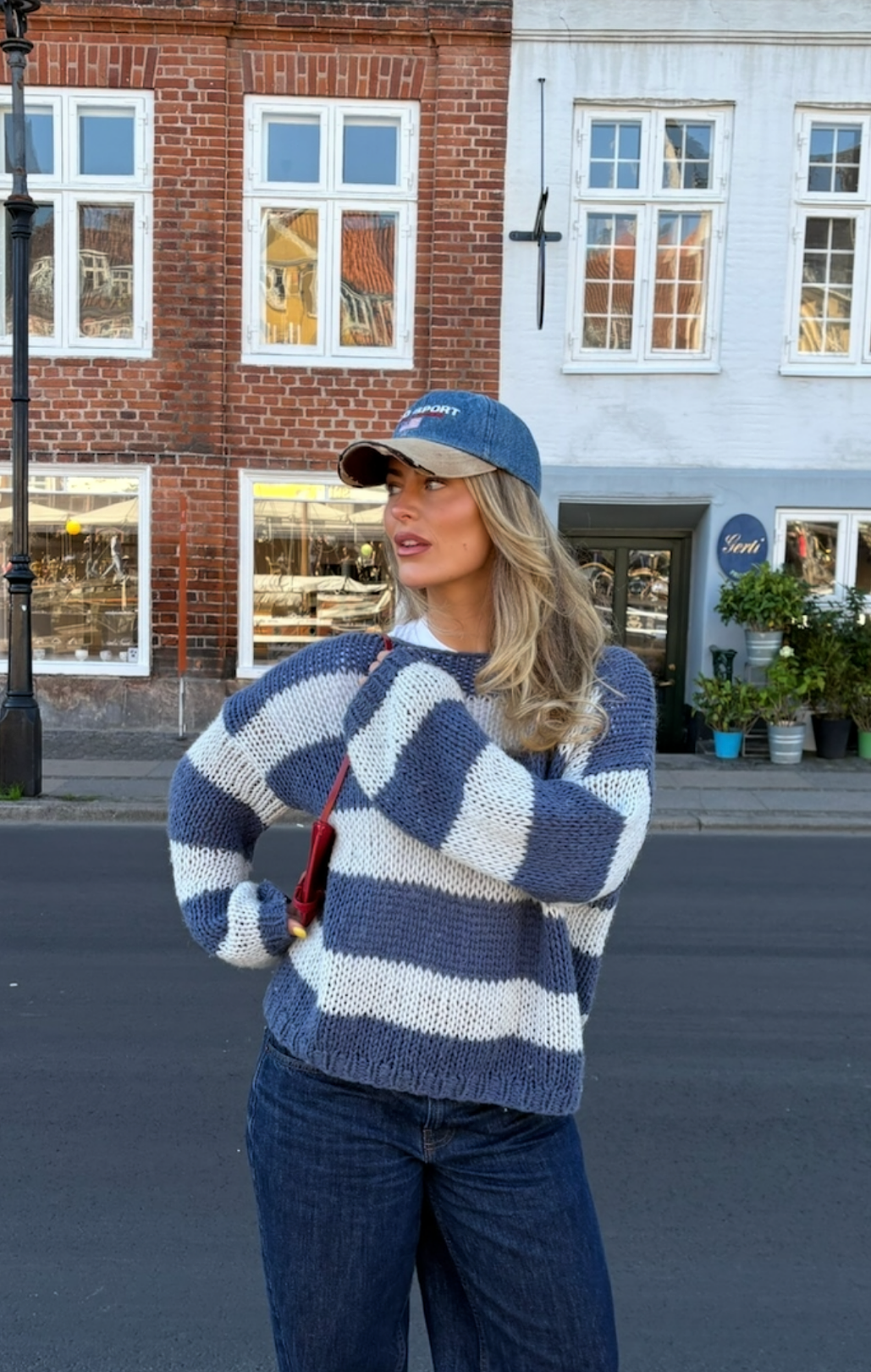Navy Forget Me Not Stripe Jumper – Kiwi & Co