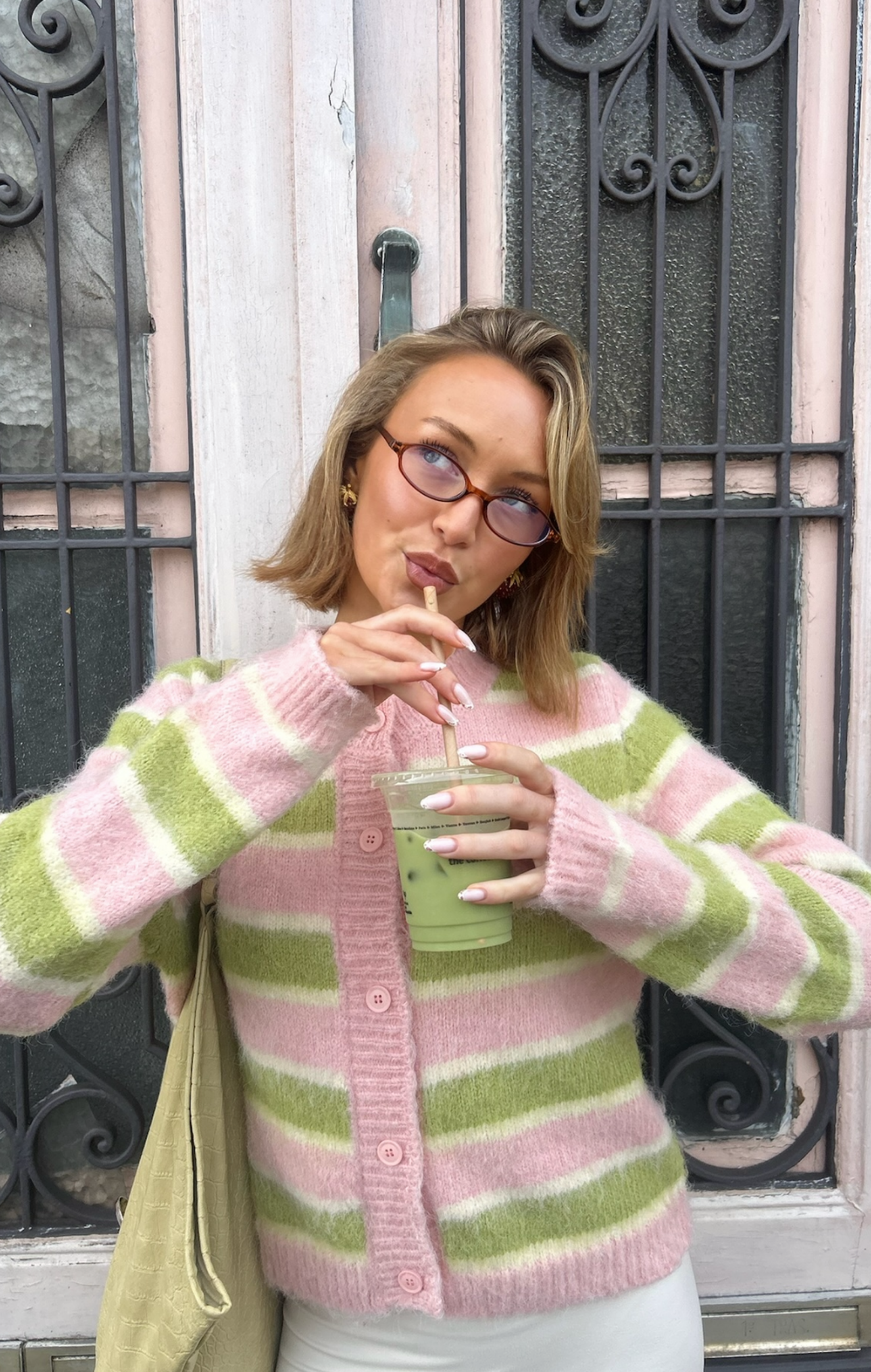 Pink & Green Darling Cardigan