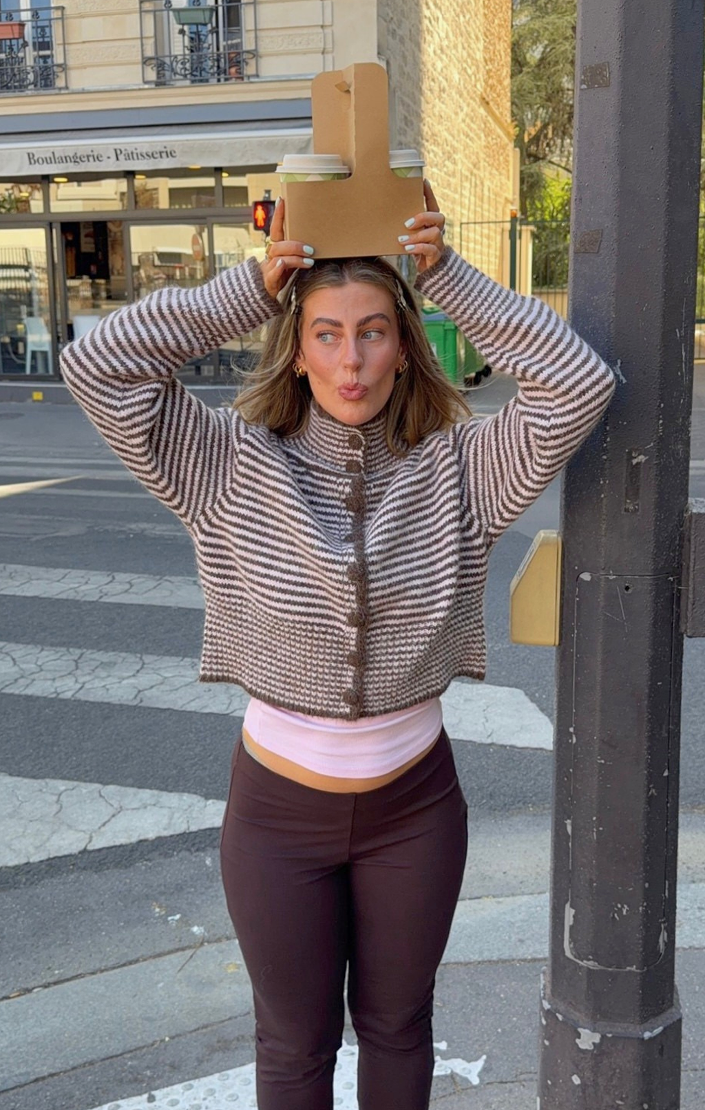 Button Me Up Funnel Neck Jumper