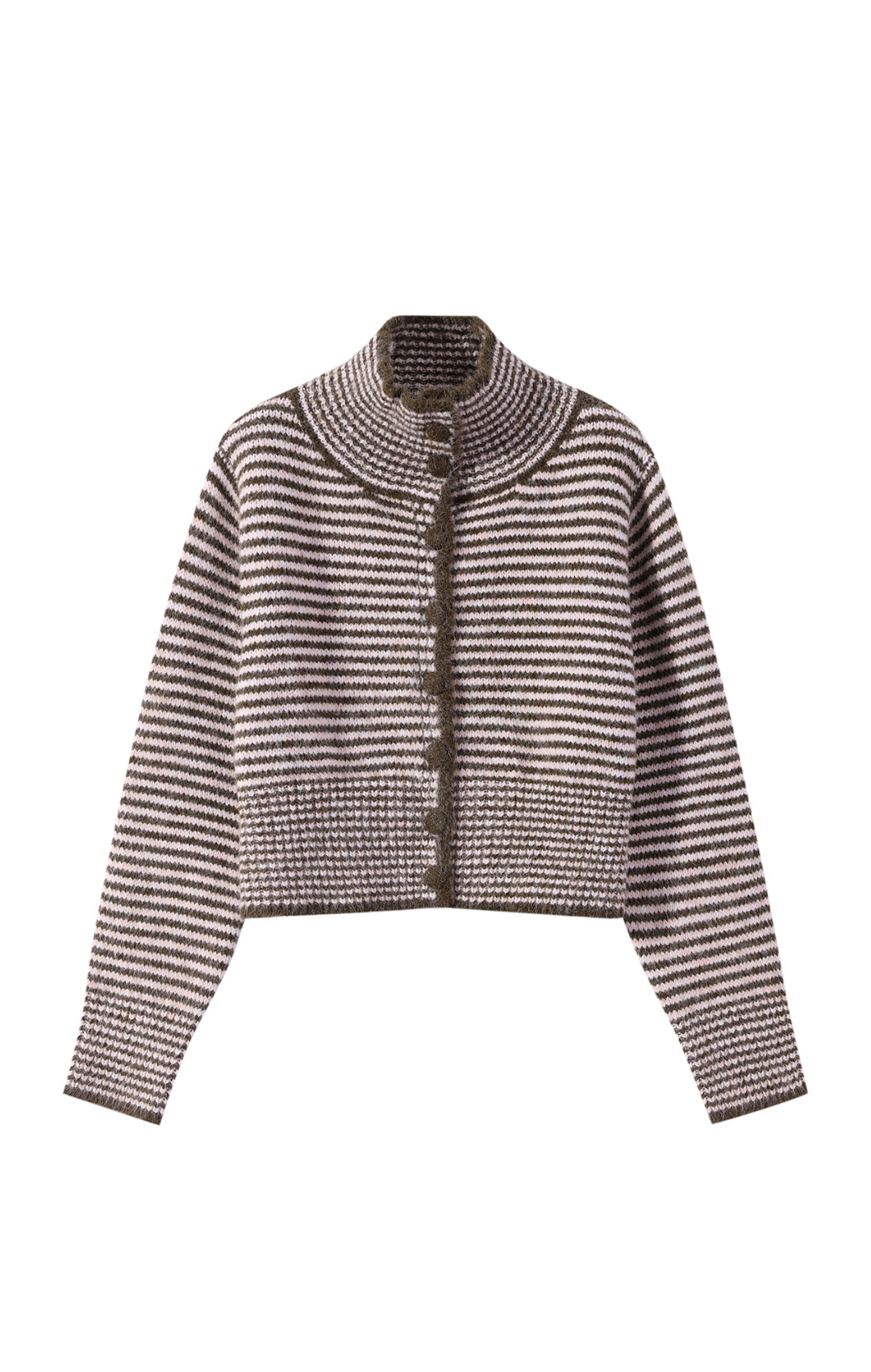 Coming Soon Button Me Up Funnel Neck Jumper