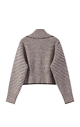 Coming Soon Button Me Up Funnel Neck Jumper