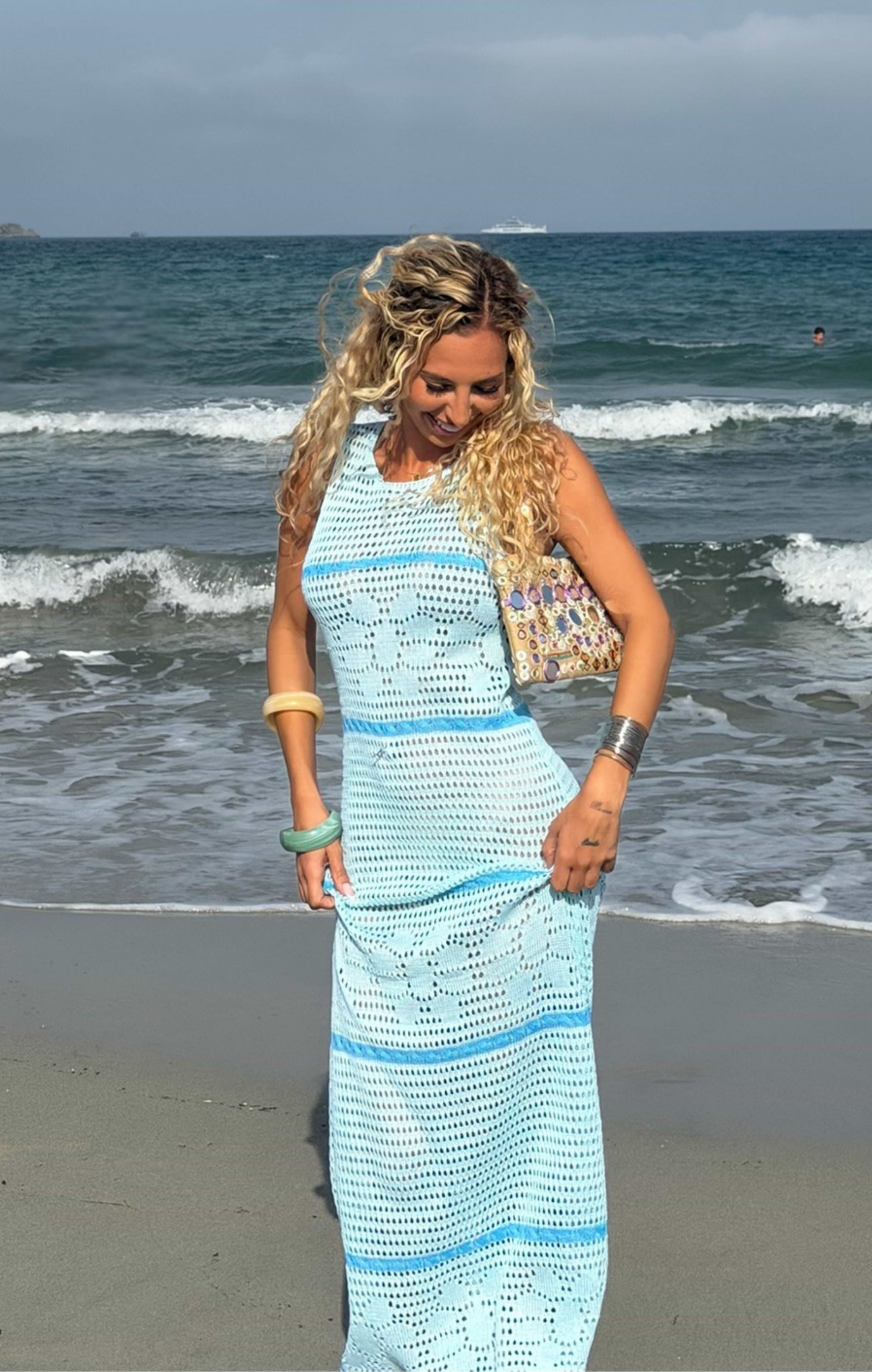 Oasis Crochet Maxi Dress