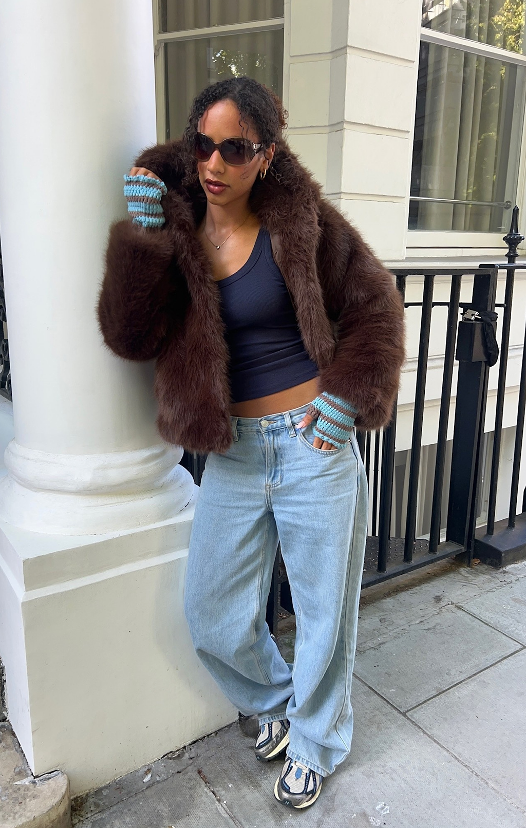 Coming Soon Chocolate Faye Faux Fur Jacket