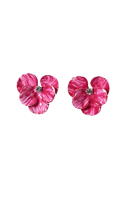 Pink Hibiscus Hues Earrings