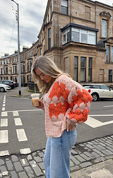 Orange Hugs & Kisses Cardigan