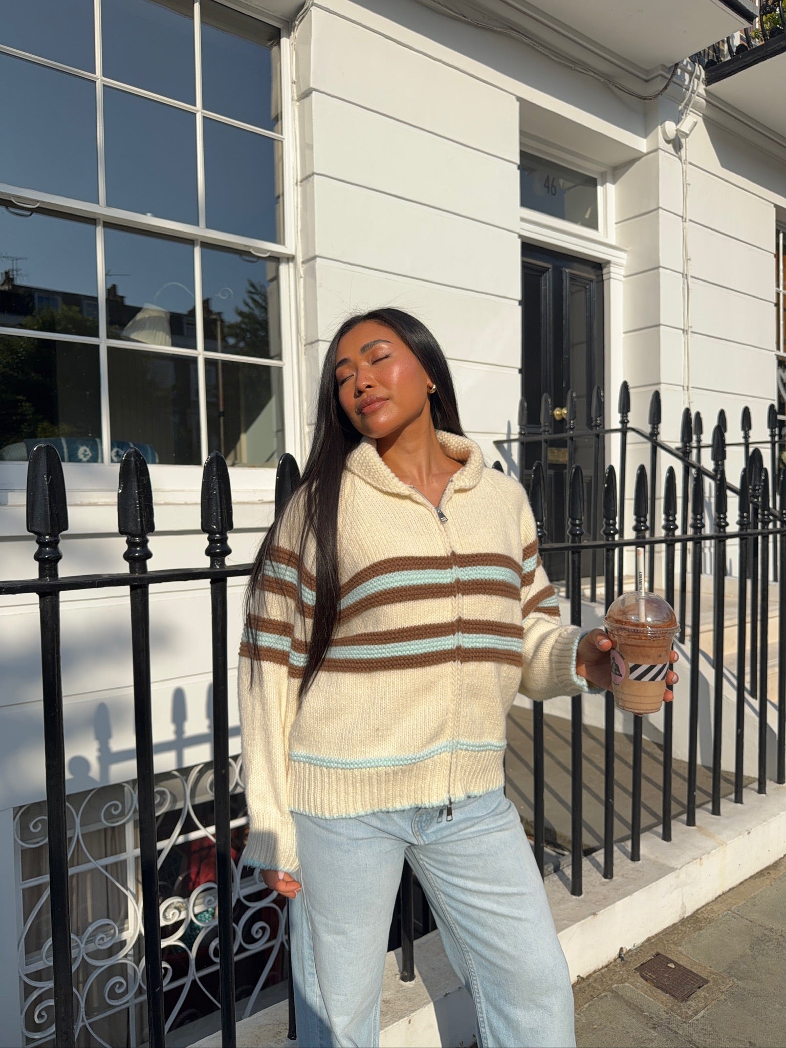 Coming Soon Blue & Brown Sunday Jumper