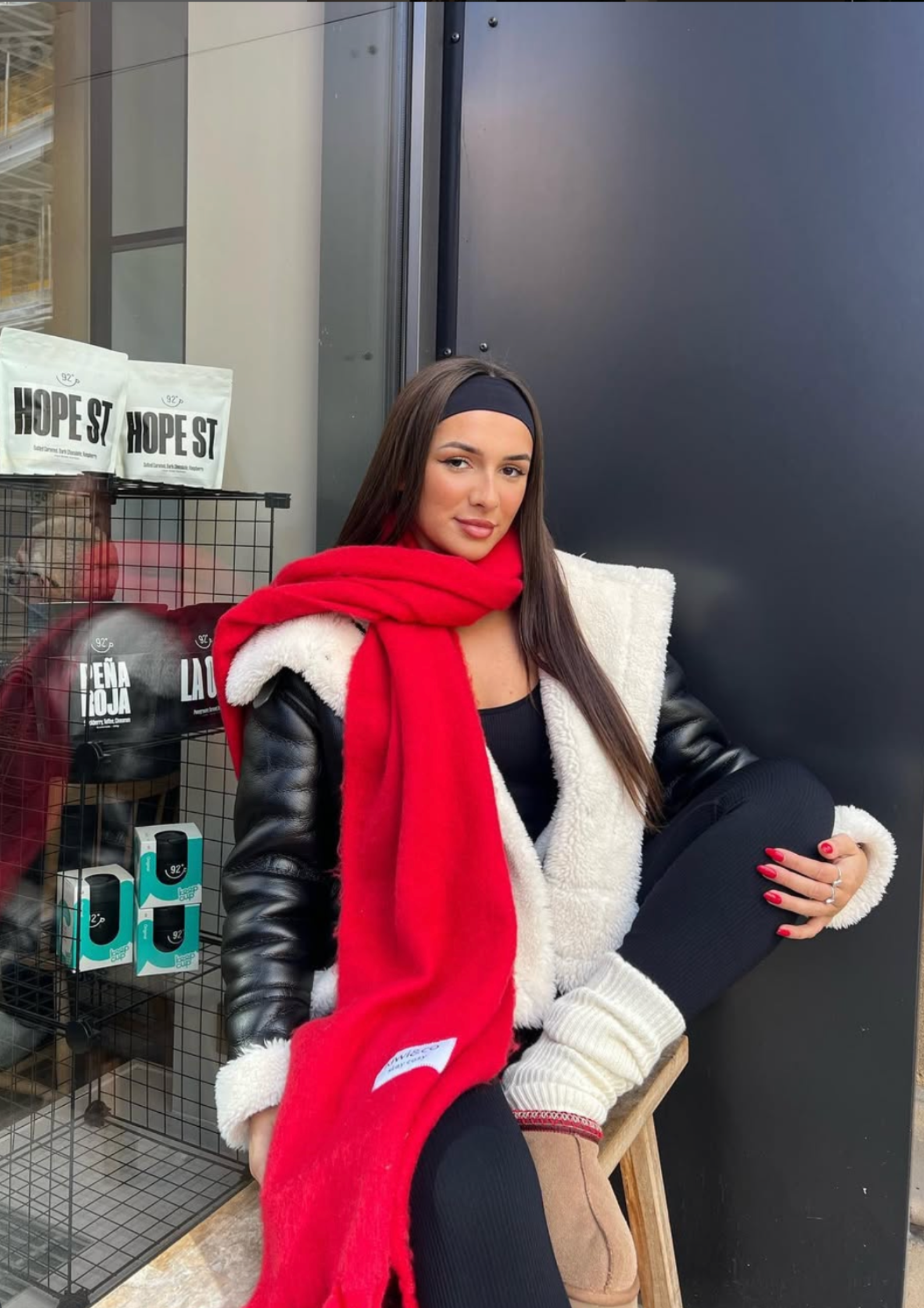 Poppy Red Scarf
