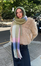 Coming Soon Willow Checked Scarf