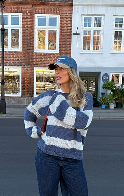 Navy Forget Me Not Stripe Jumper – Kiwi & Co