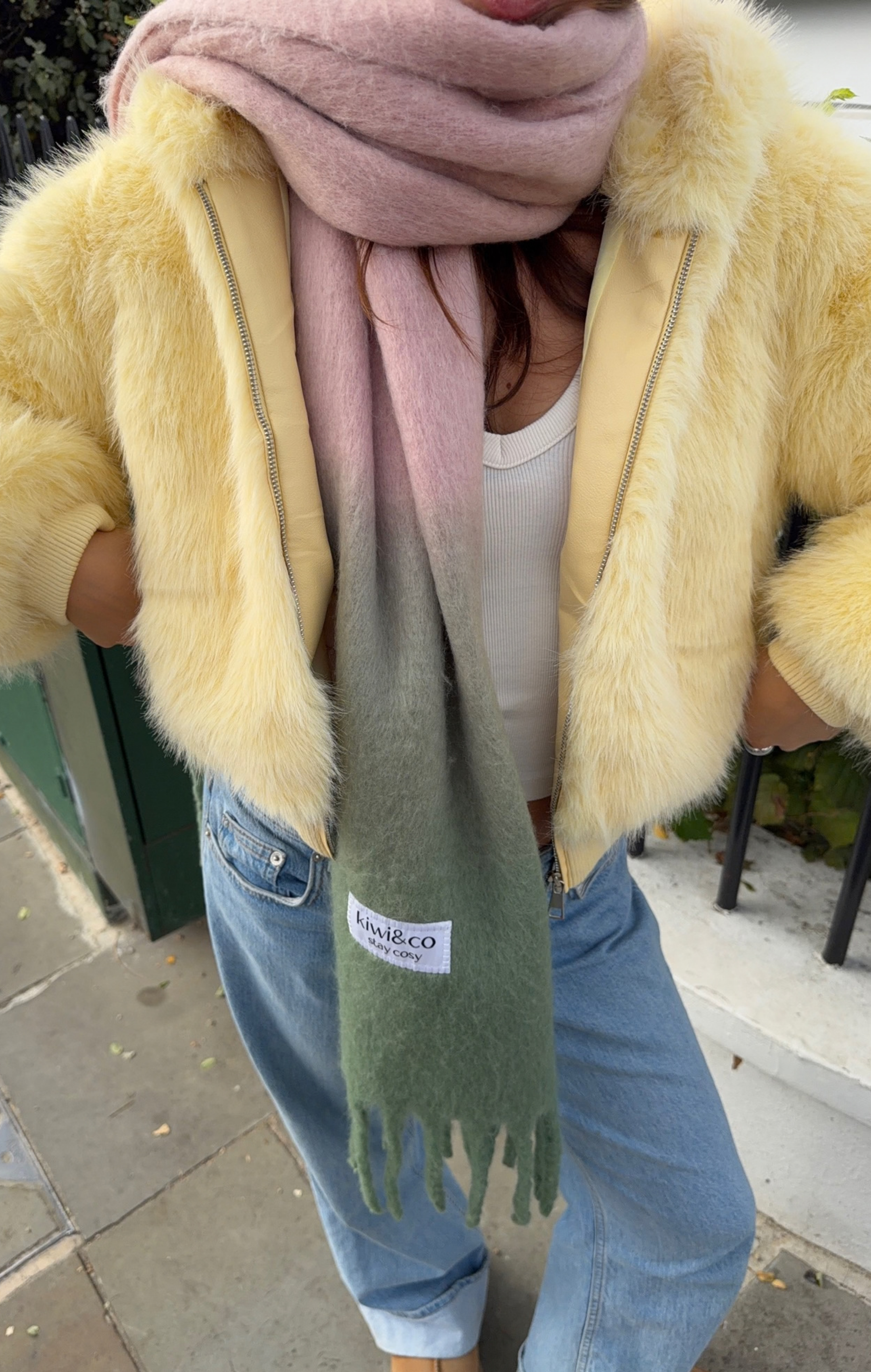 Strawberry Matcha Scarf