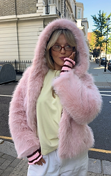 Blush Faye Faux Fur Jacket