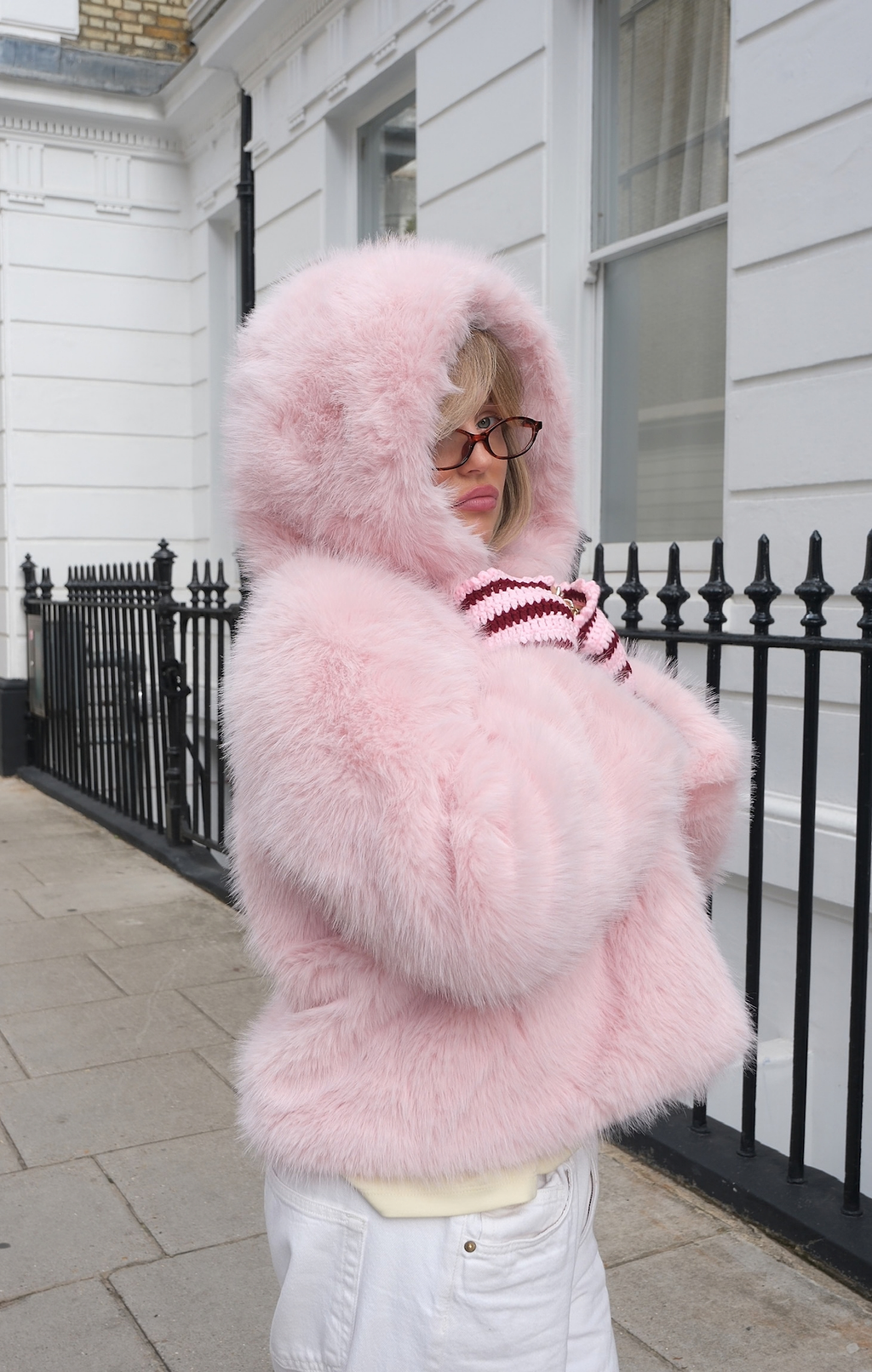 Blush Faye Faux Fur Jacket
