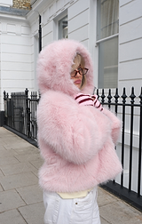 Blush Faye Faux Fur Jacket