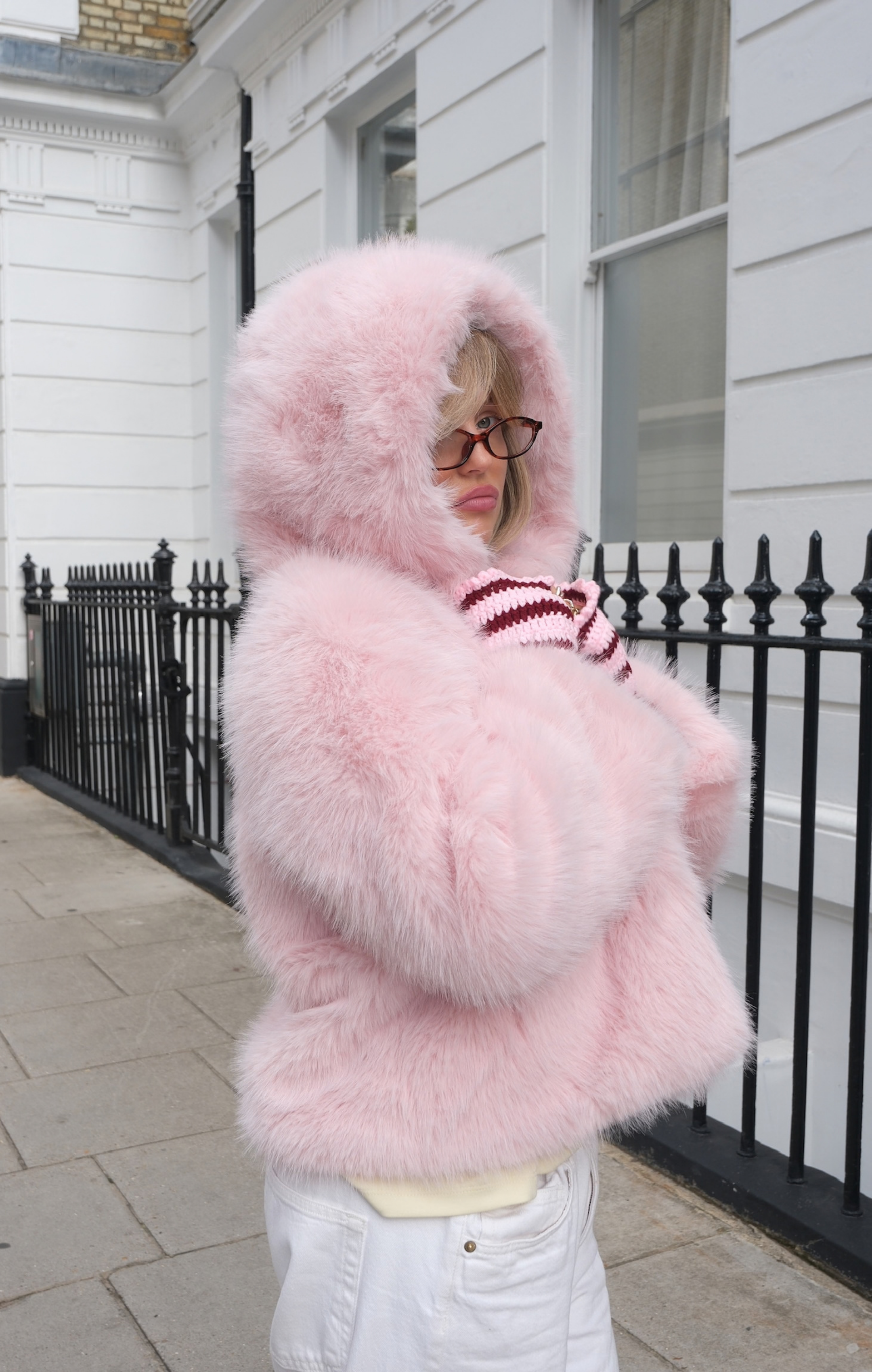 Blush Faye Faux Fur Jacket