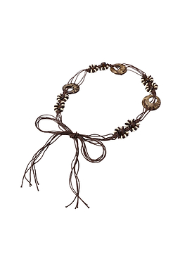 Brown Beaded Belt