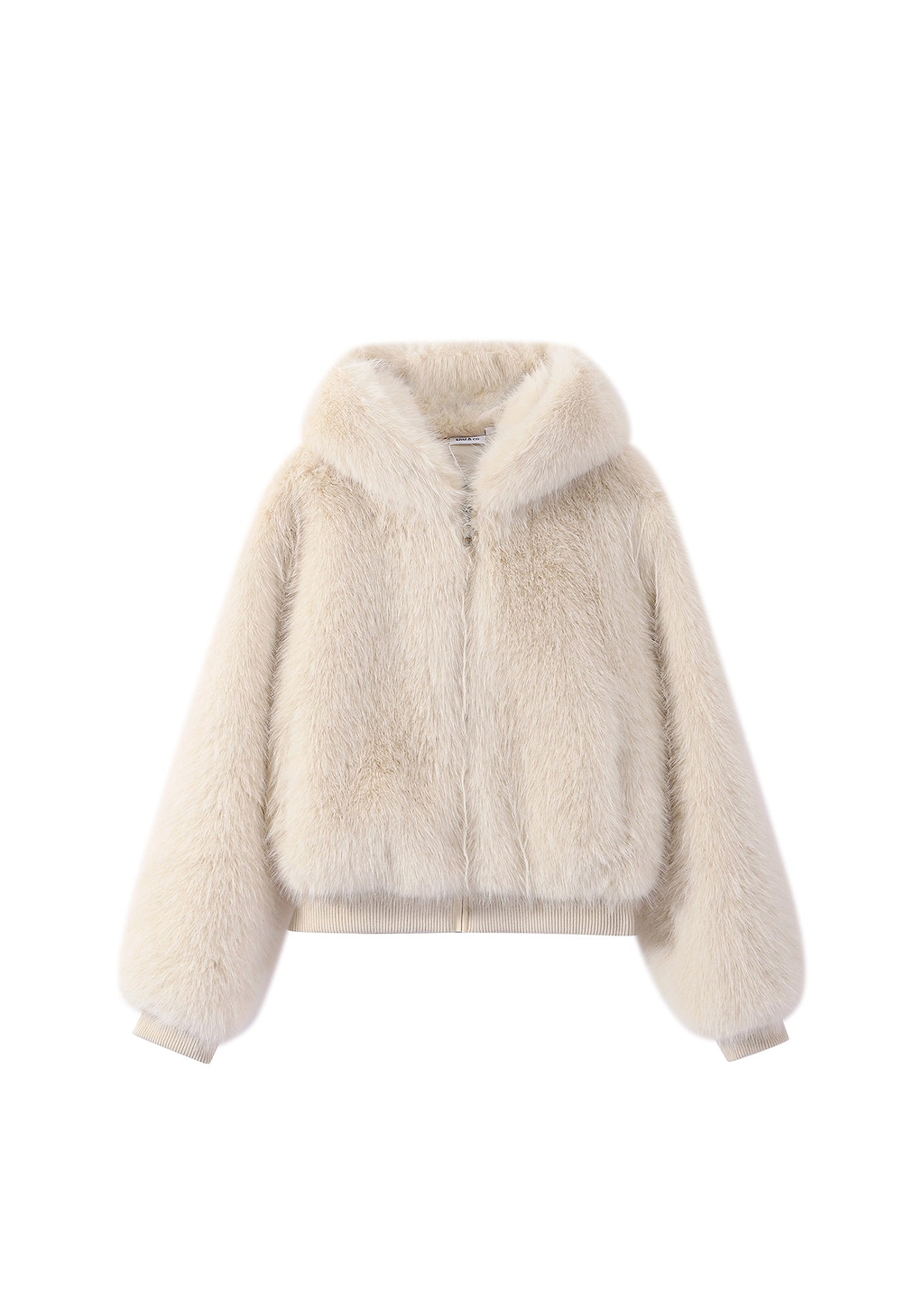 Coming Soon Cream Flossie Faux Fur Bomber Jacket