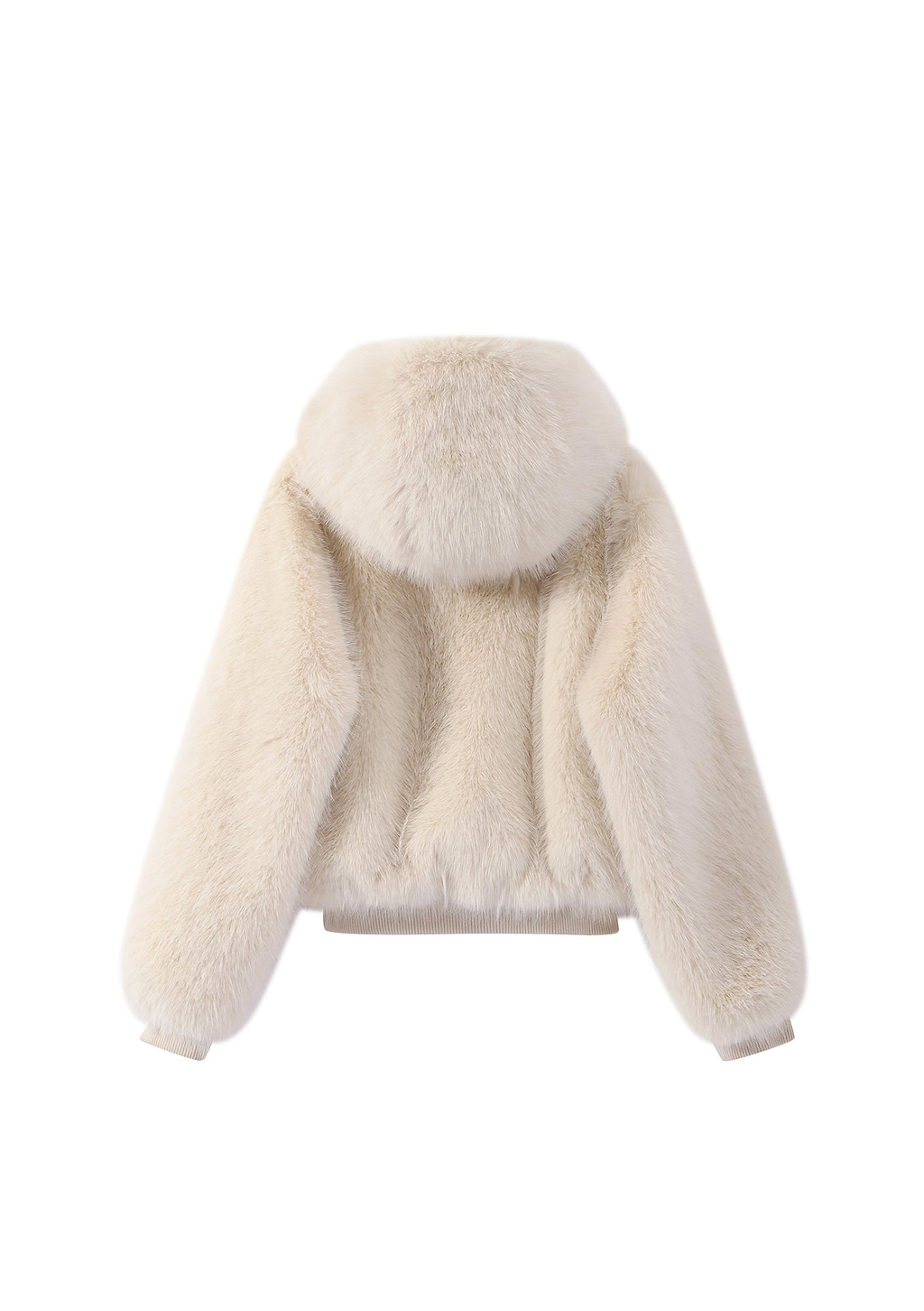 Coming Soon Cream Flossie Faux Fur Bomber Jacket