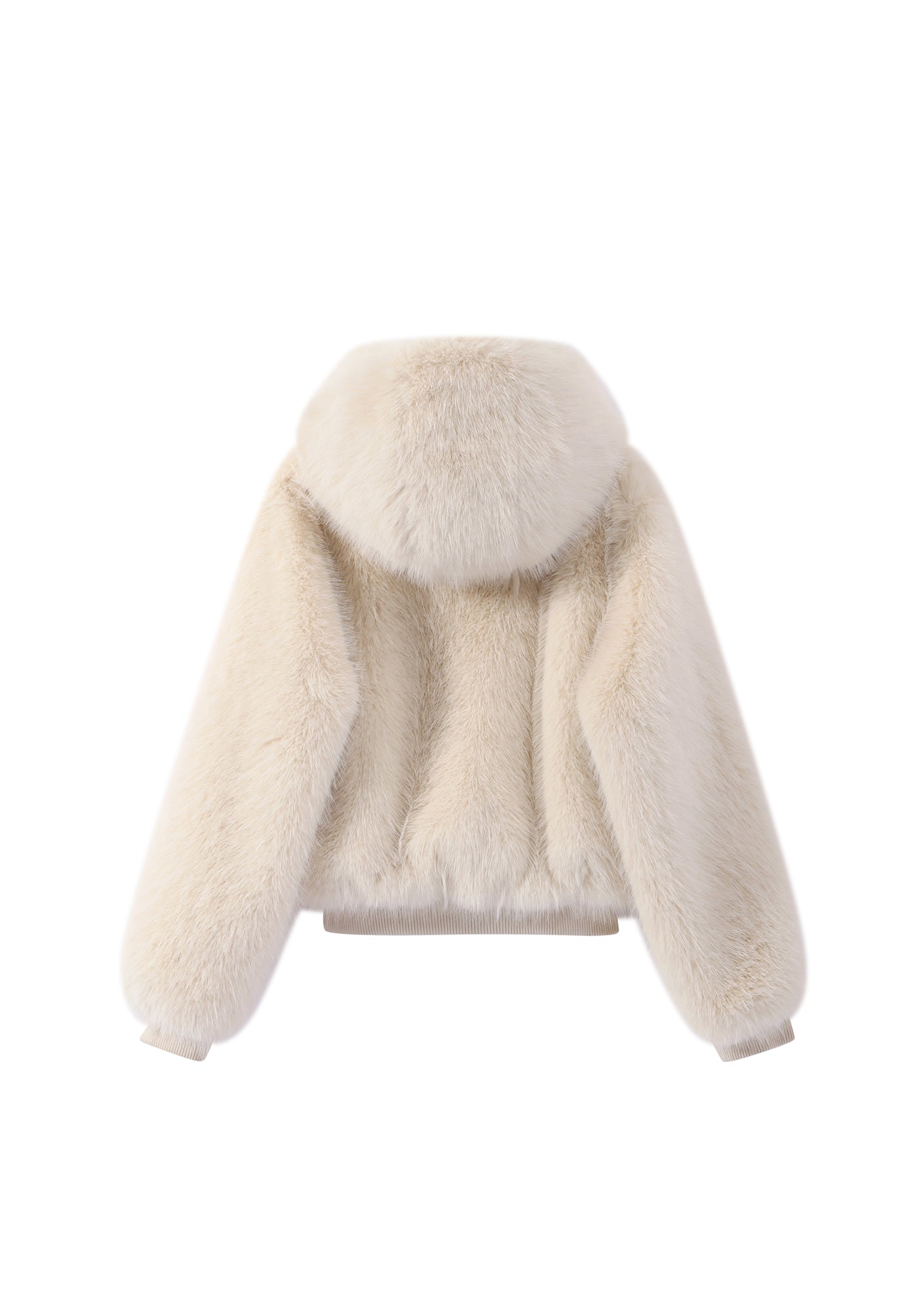 Coming Soon Cream Flossie Faux Fur Bomber Jacket