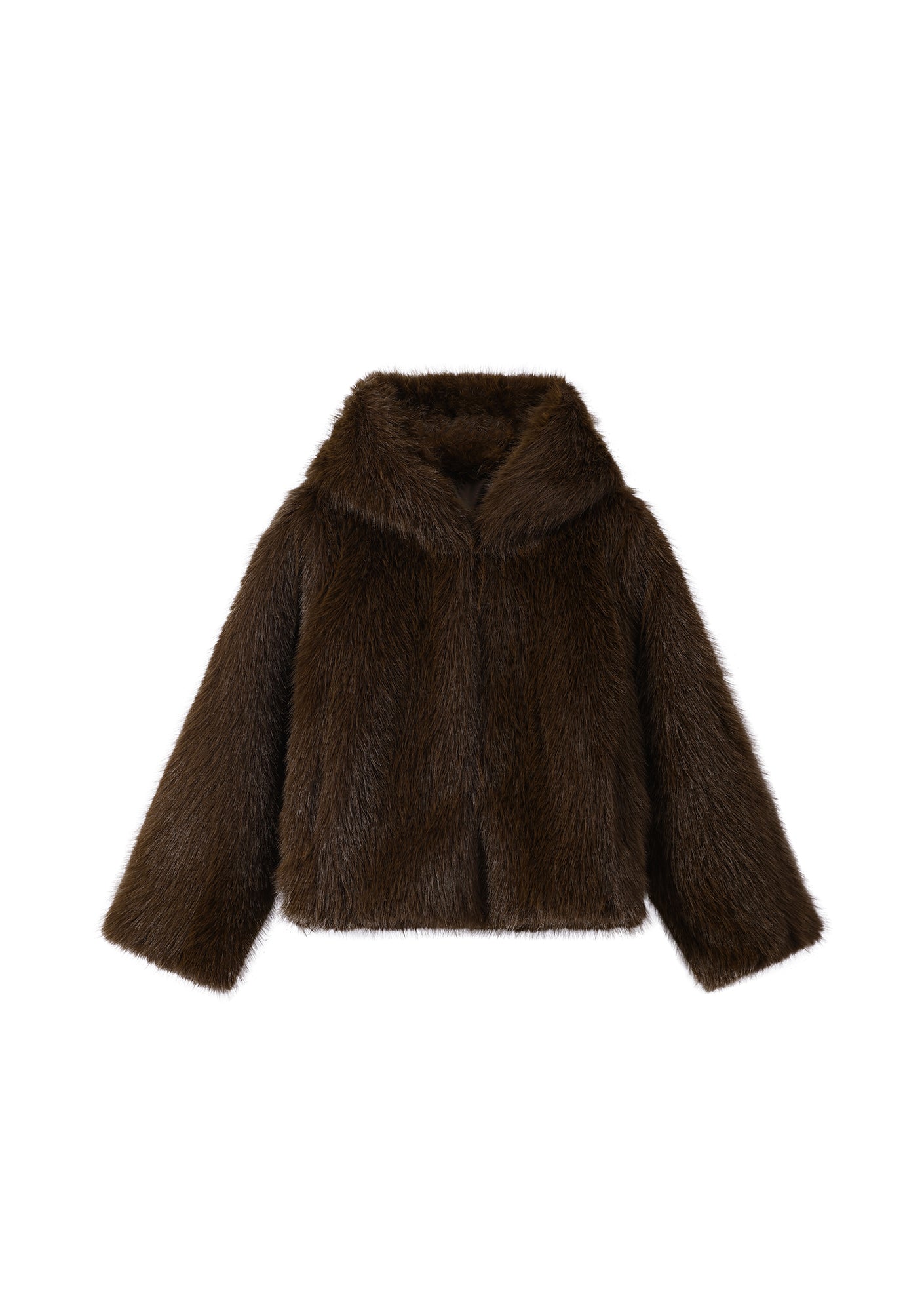 Coming Soon Chocolate Faye Faux Fur Jacket