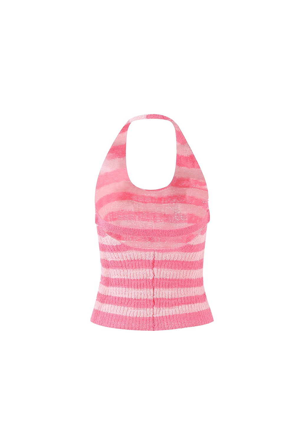 Pink Striped Halter Top