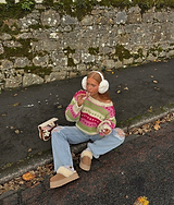 Ginger Bread Fairisle Jumper - Kiwi & Co