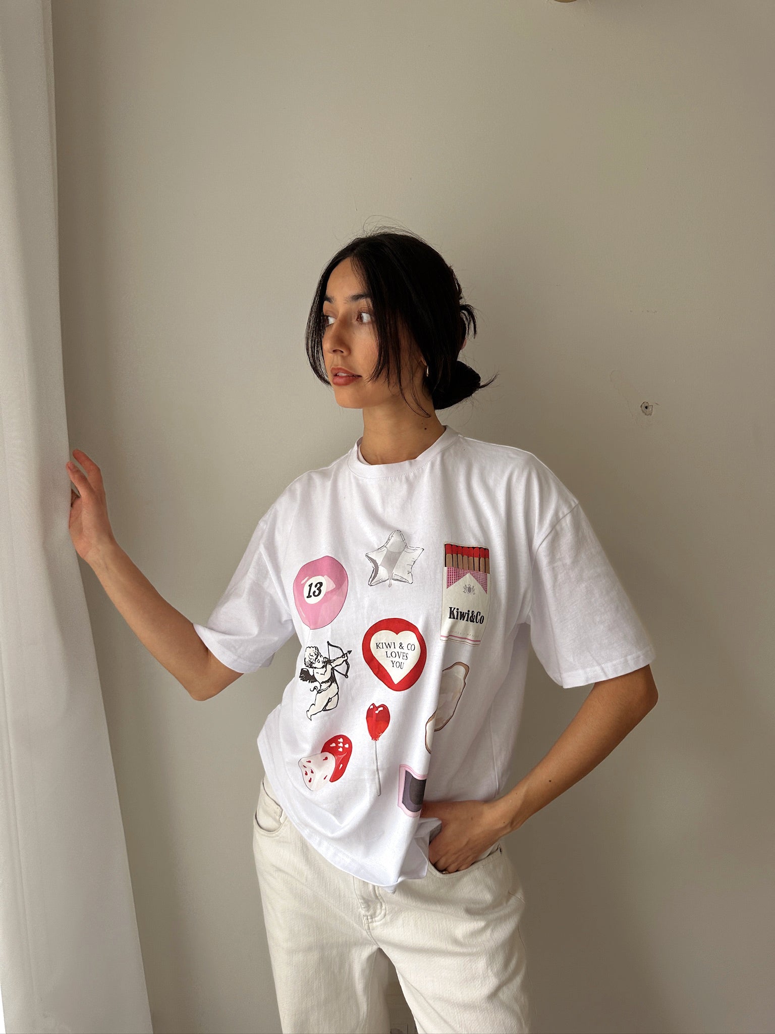 "Kiwi Loves You" Oversized Tee - Kiwi & Co