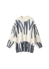 Navy Poplar Paint Spill Jumper