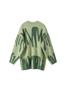Double Green Poplar Paint Spill Jumper
