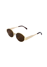 Gold Frame Oval Sunglasses