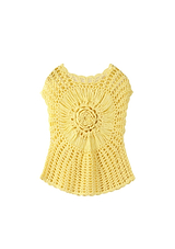Lemon Cora Crochet Top