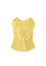 Lemon Cora Crochet Top