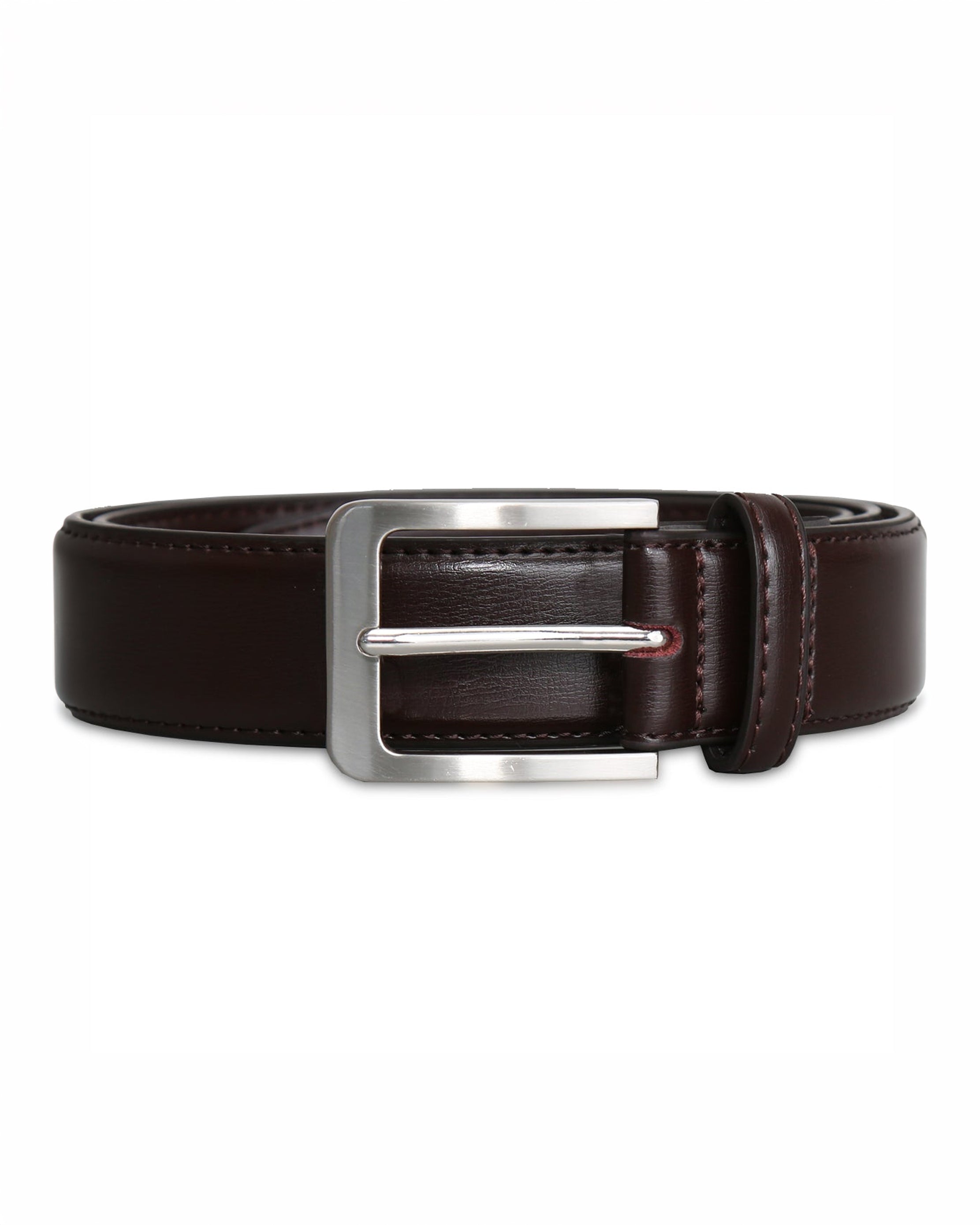 dark brown leather dress belt Solid Goodfellow and Co