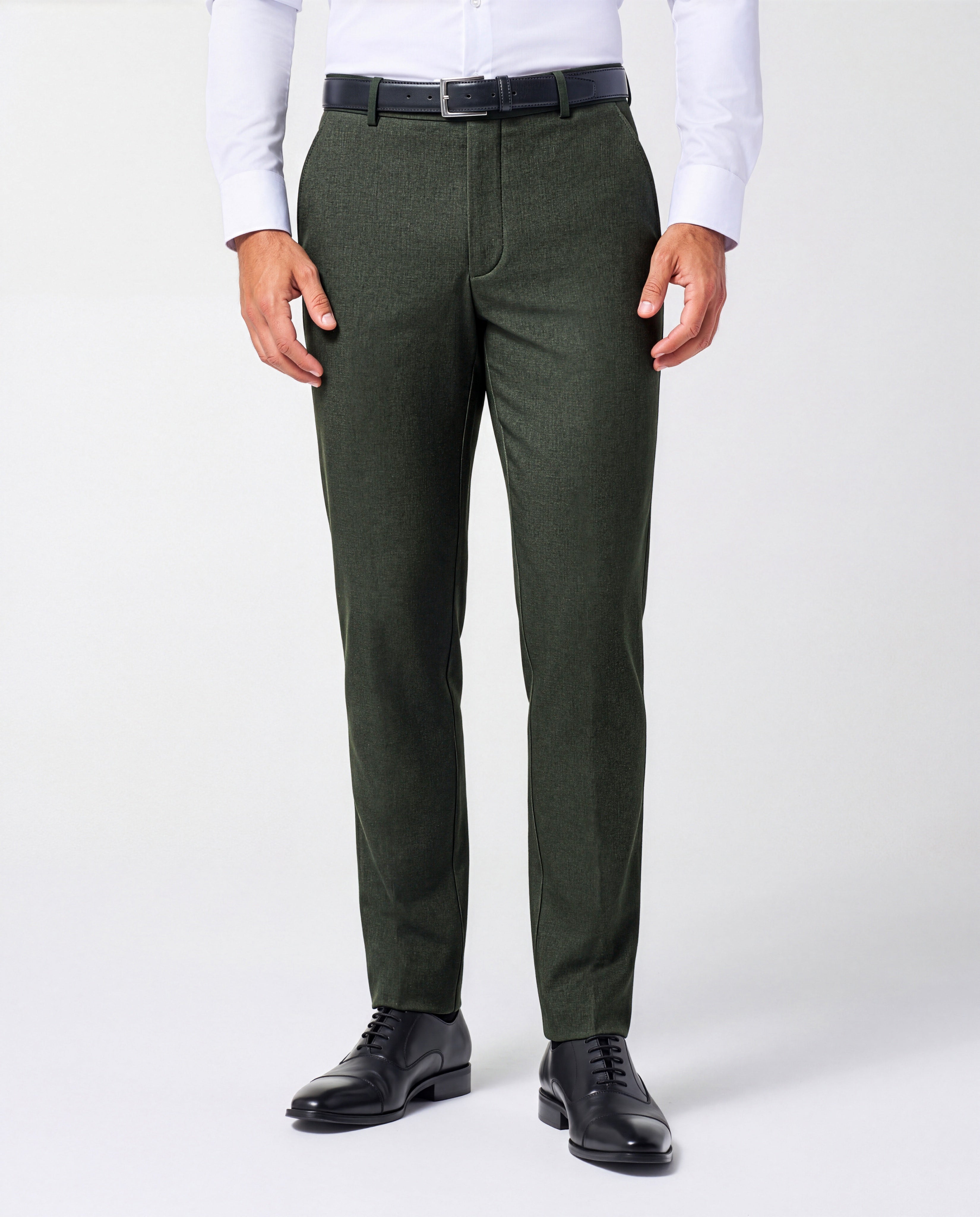 men's dark green dress pants Athletic Fit Stretch Suit - Deep Olive 32W launch 10-10-25