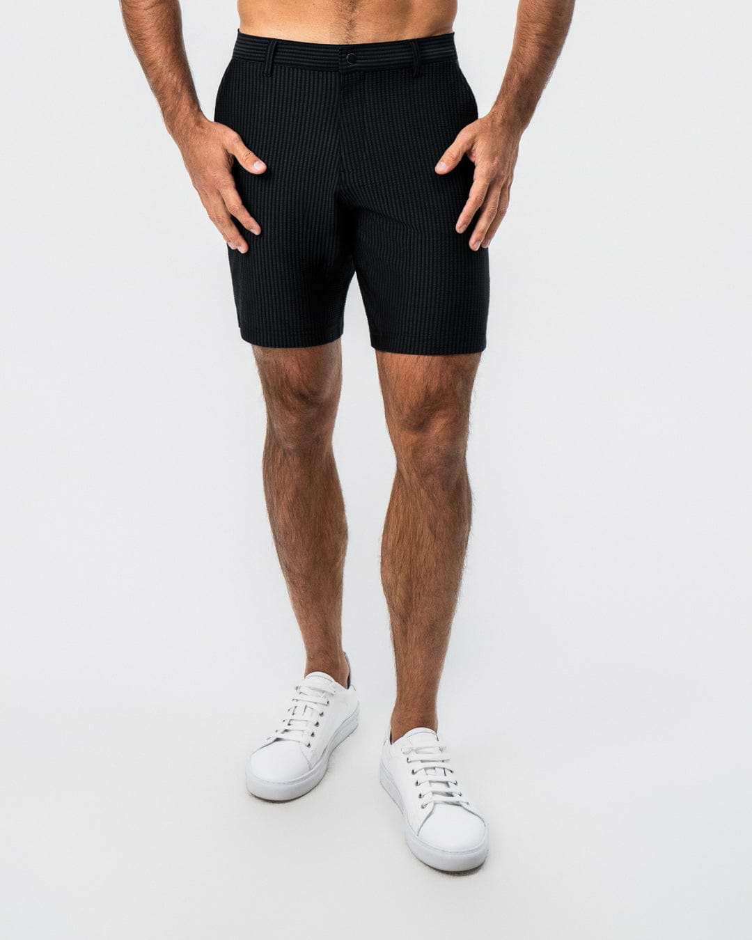 Athletic Fit Shorts - Black Seersucker 33W / Black Seersucker Athletic Fit Shorts - Black Seersucker 33W / Black Seersucker