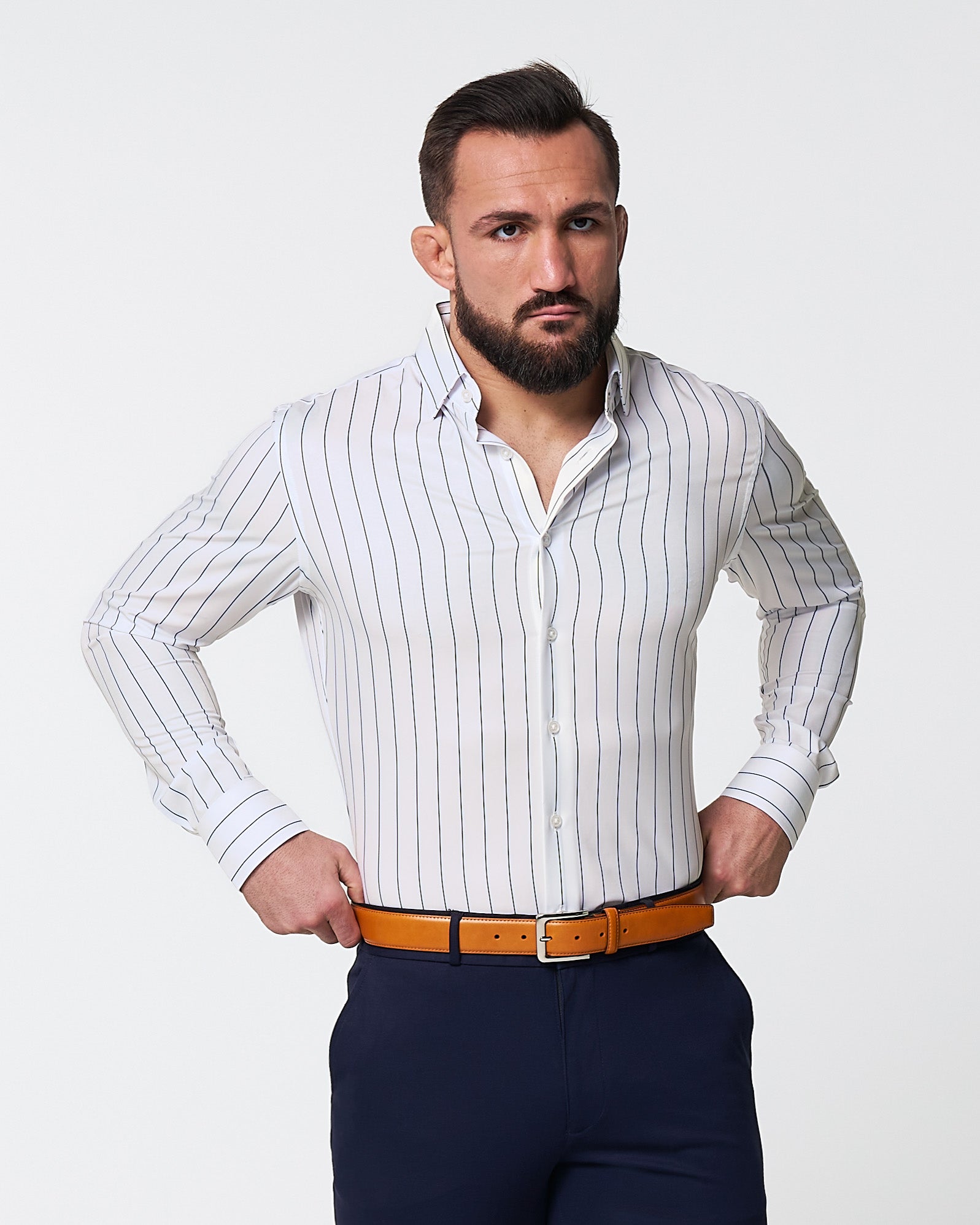 state and liberty athletic fit dress shirts The Springer Solid White 3XL / Solid White