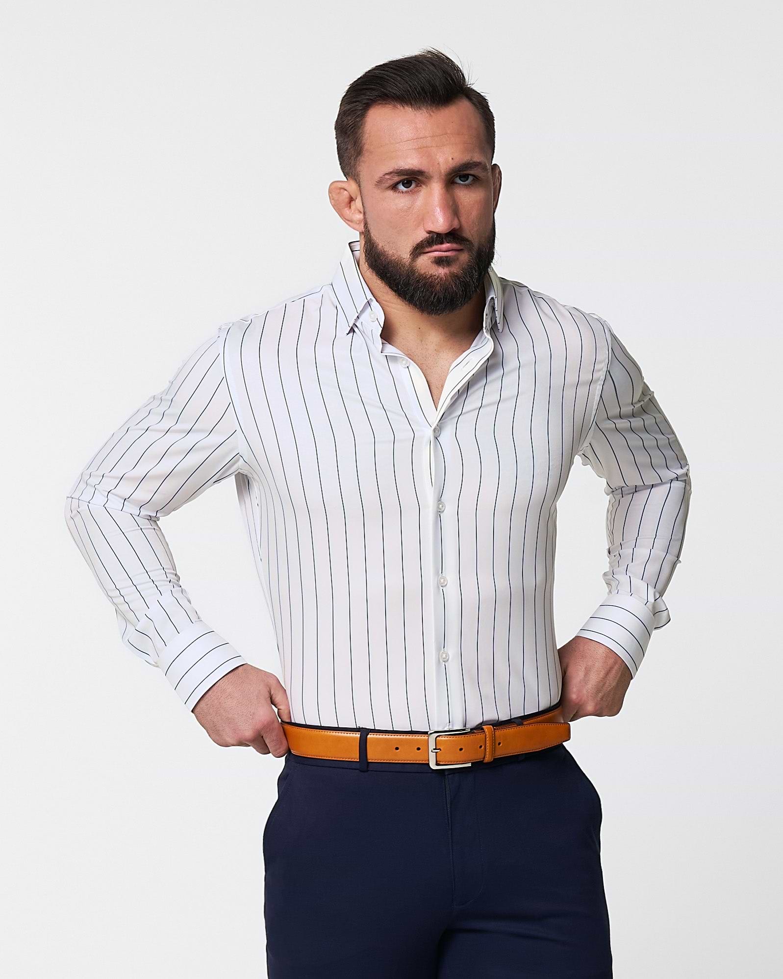 state and liberty athletic fit dress shirts The Springer Solid White 3XL / Solid White
