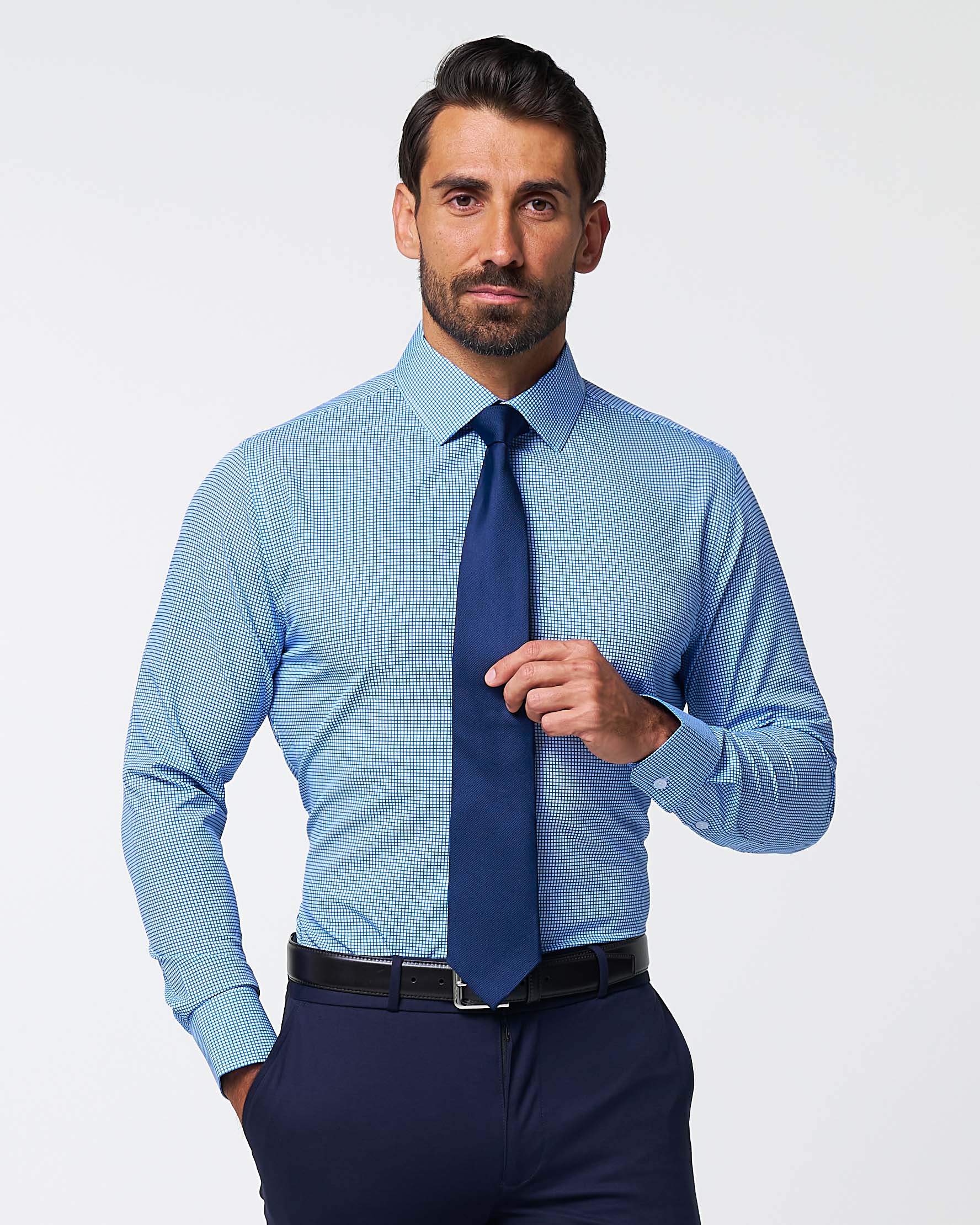 window pane dress shirt Mizzen + Main White/Navy Windowpane Dress Shirt  Taelor.Style