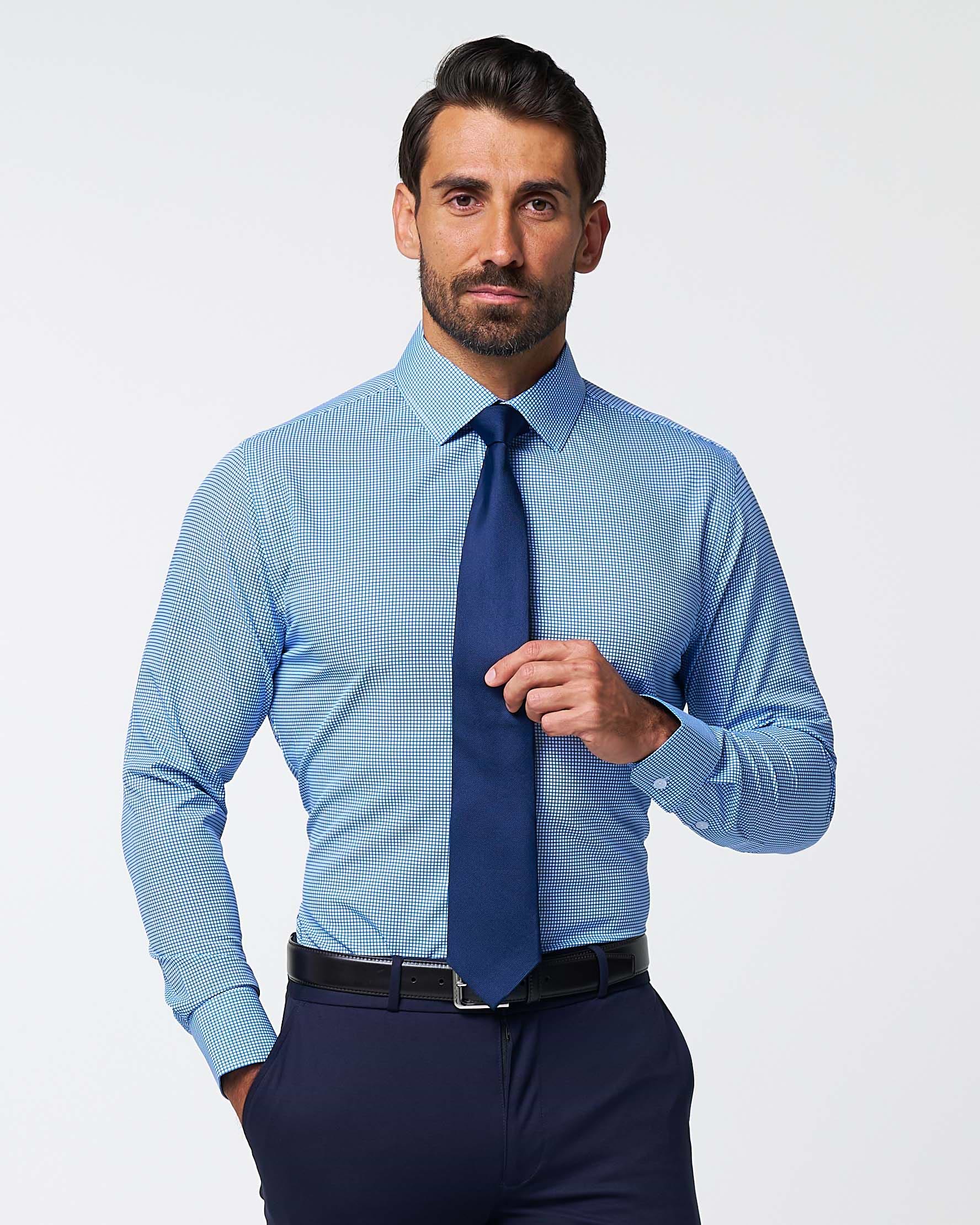 window pane dress shirt Mizzen + Main White/Navy Windowpane Dress Shirt Taelor.Style